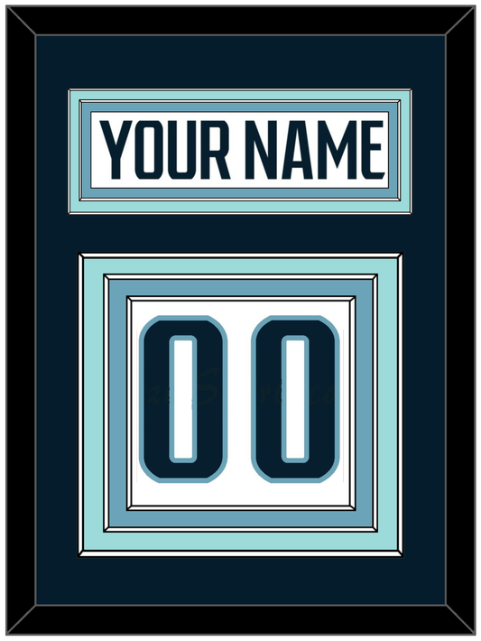 Seattle Nameplate & Number (Back) - Road White - Premier Tier 2