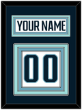Seattle Nameplate & Number (Back) - Road White - Triple Mat 2