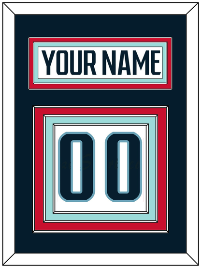 Seattle Nameplate & Number (Back) - Road White - Premier Tier 3