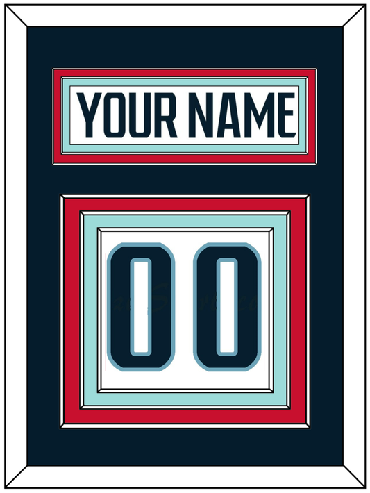 Seattle Nameplate & Number (Back) - Road White - Premier Tier 3