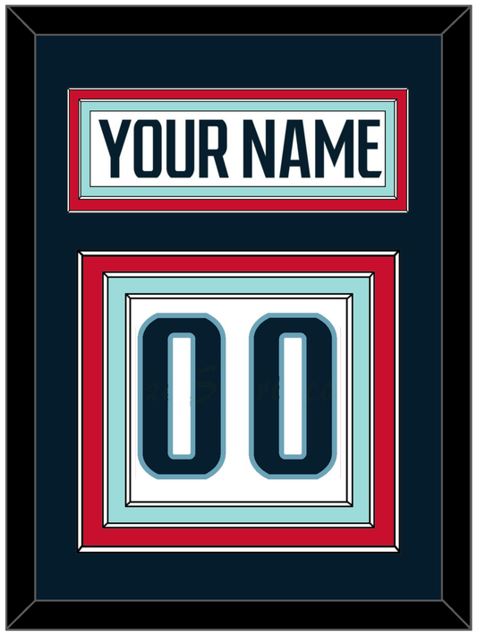 Seattle Nameplate & Number (Back) - Road White - Premier Tier 3