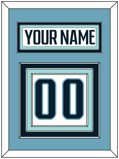 Seattle Nameplate & Number (Back) - Road White - Premier Tier 4
