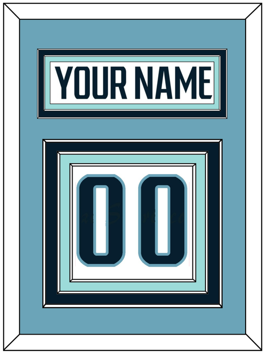 Seattle Nameplate & Number (Back) - Road White - Premier Tier 4
