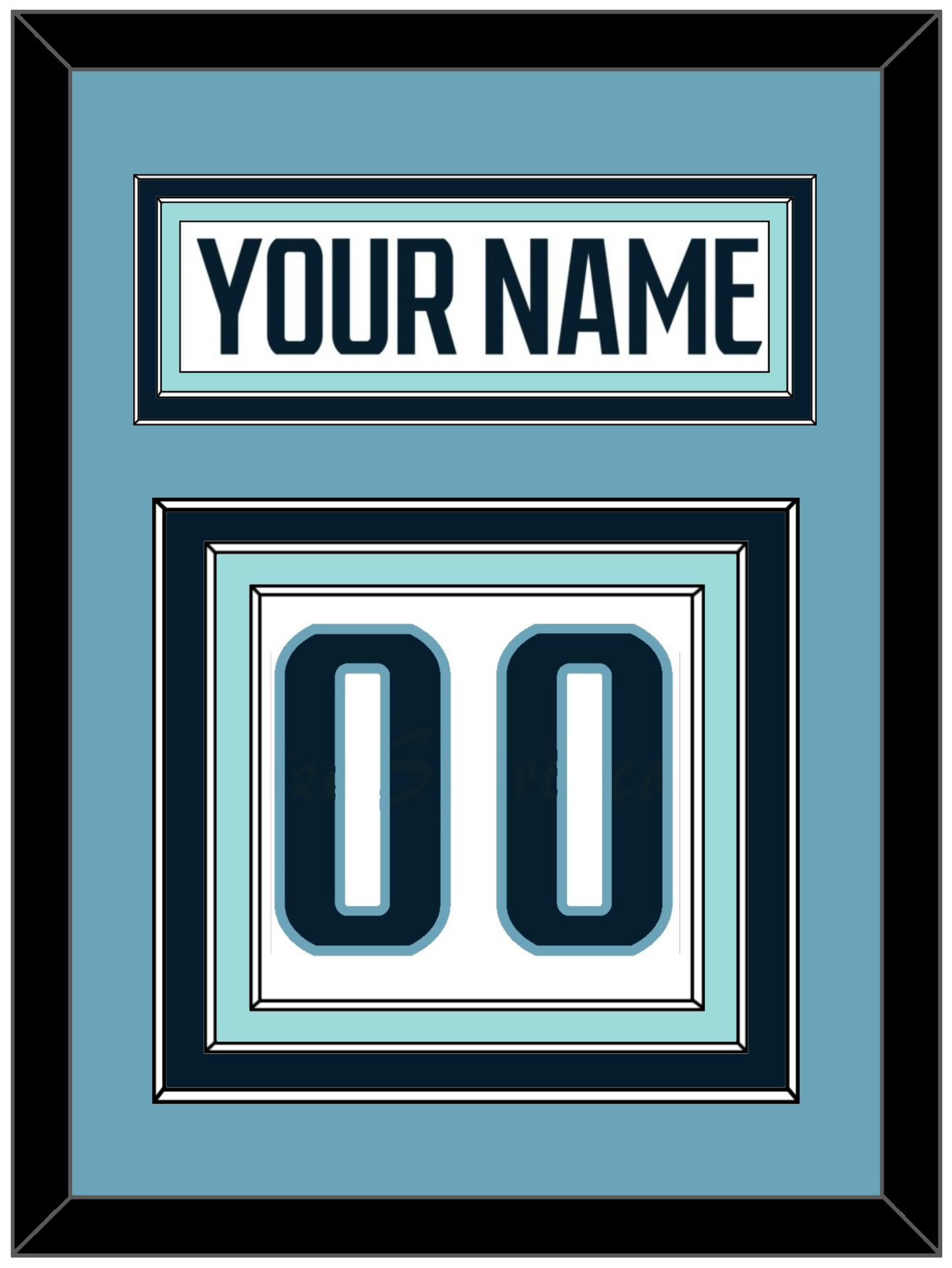 Seattle Nameplate & Number (Back) - Road White - Premier Tier 4