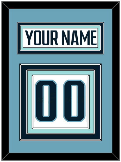 Seattle Nameplate & Number (Back) - Road White - Premier Tier 4