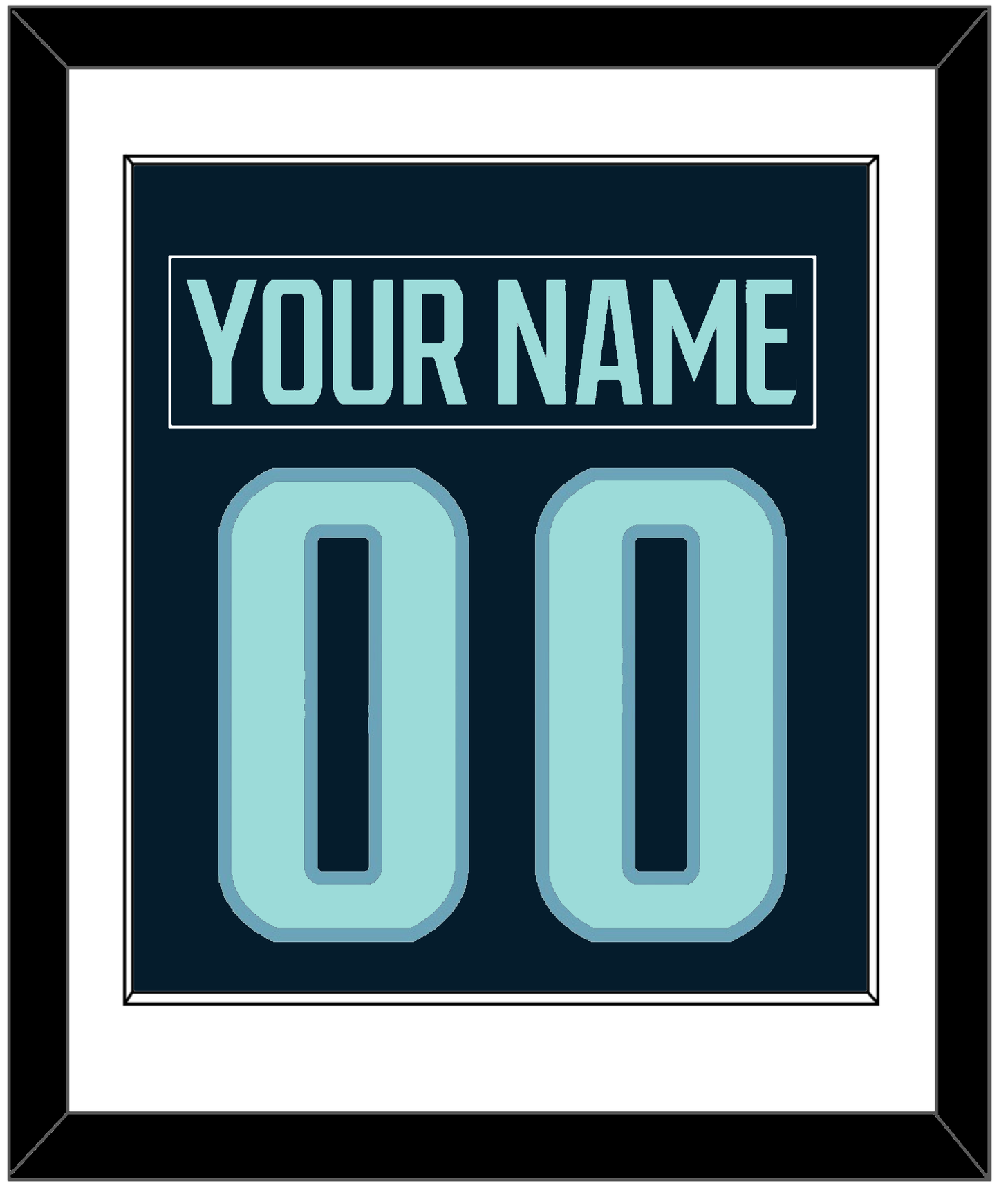 Seattle Nameplate & Number (Back) Combined - Home Navy - Essential Tier 1