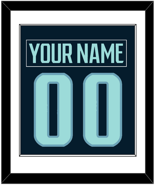 Seattle Nameplate & Number (Back) Combined - Home Navy - Essential Tier 1