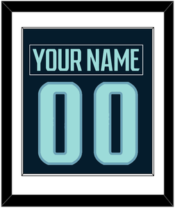 Seattle Nameplate & Number (Back) Combined - Home Navy - Single Mat 1