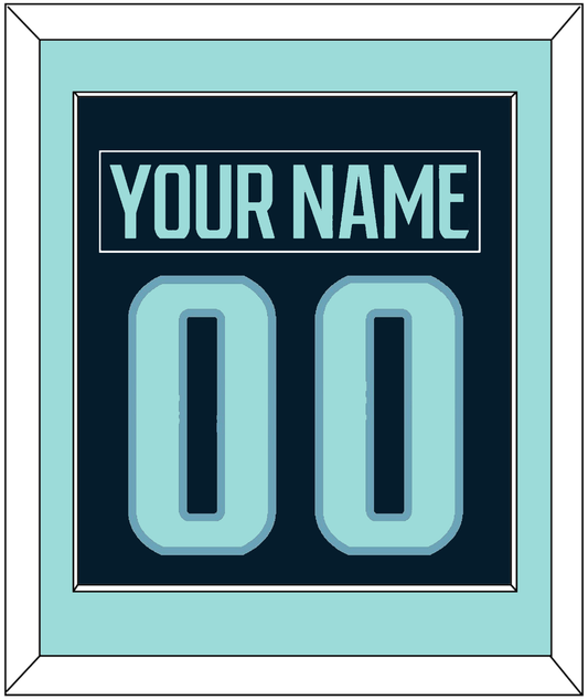 Seattle Nameplate & Number (Back) Combined - Home Navy - Essential Tier 2