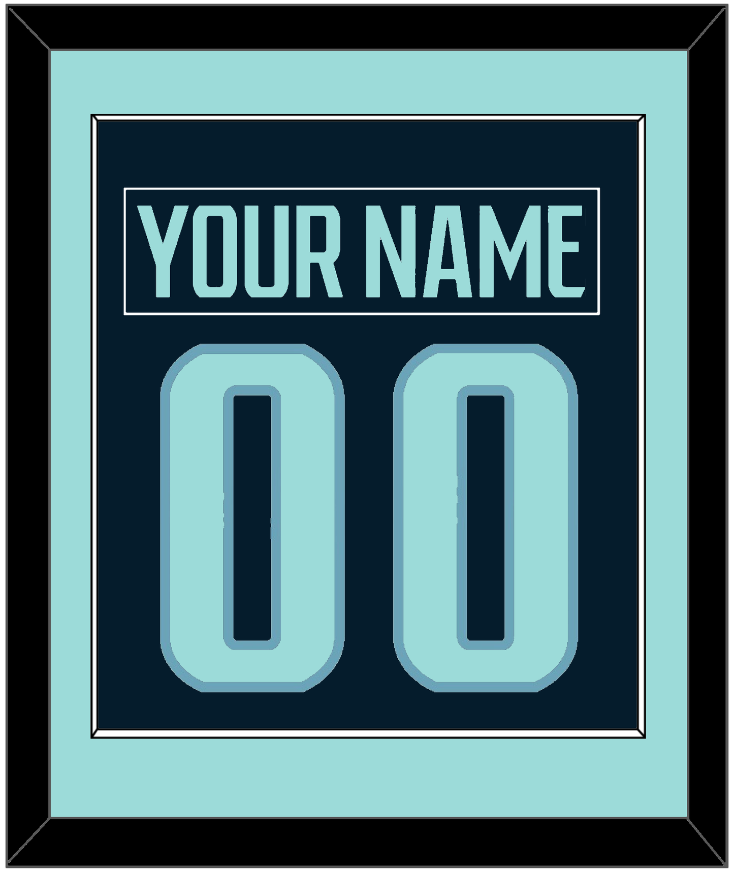 Seattle Nameplate & Number (Back) Combined - Home Navy - Essential Tier 2