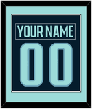 Seattle Nameplate & Number (Back) Combined - Home Navy - Single Mat 2