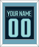 Seattle Nameplate & Number (Back) Combined - Home Navy - Single Mat 3