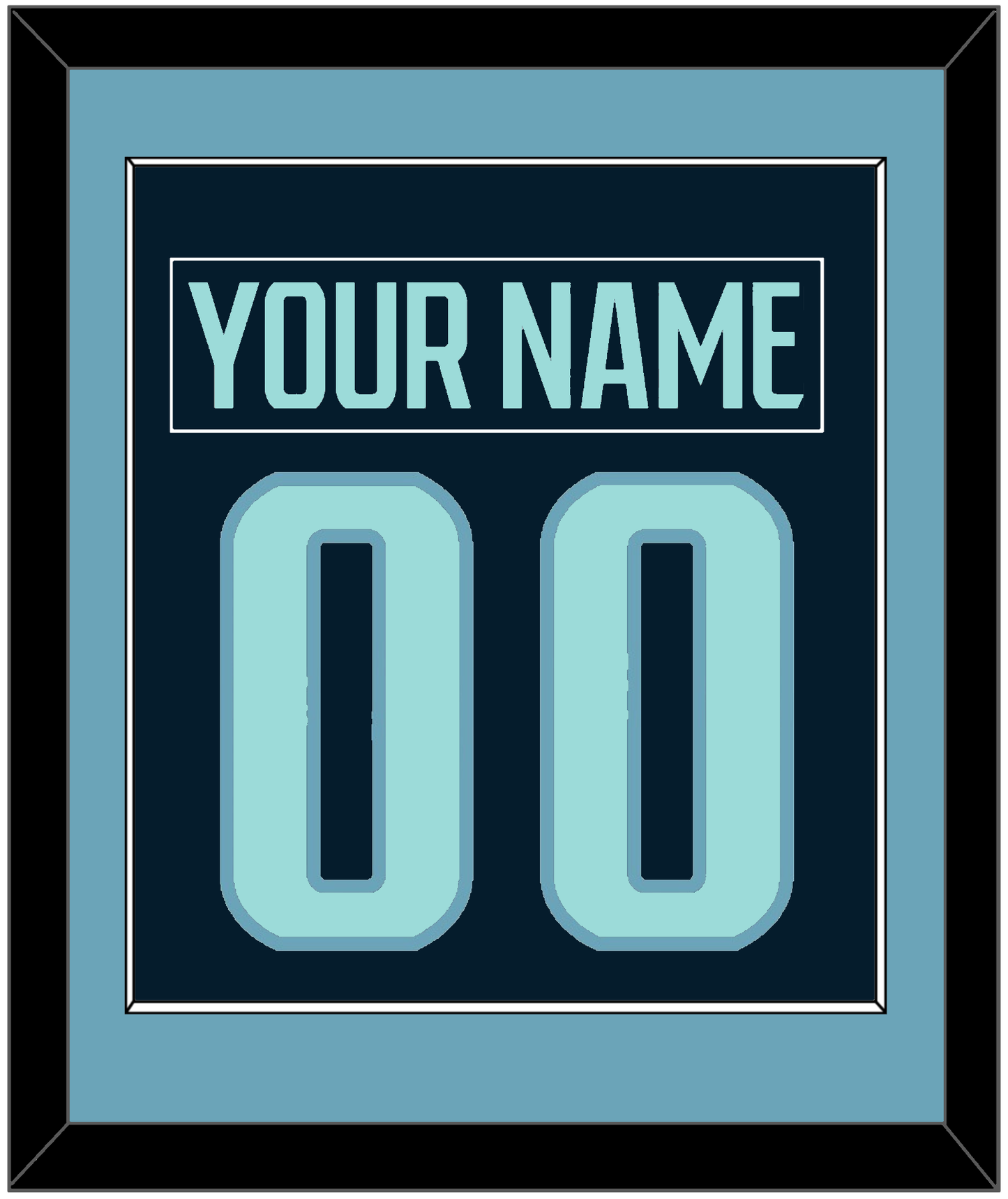Seattle Nameplate & Number (Back) Combined - Home Navy - Essential Tier 3
