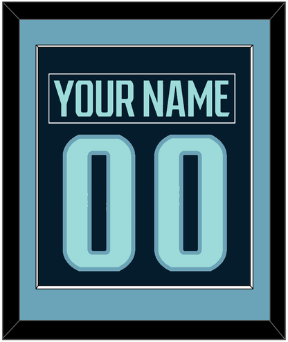 Seattle Nameplate & Number (Back) Combined - Home Navy - Essential Tier 3