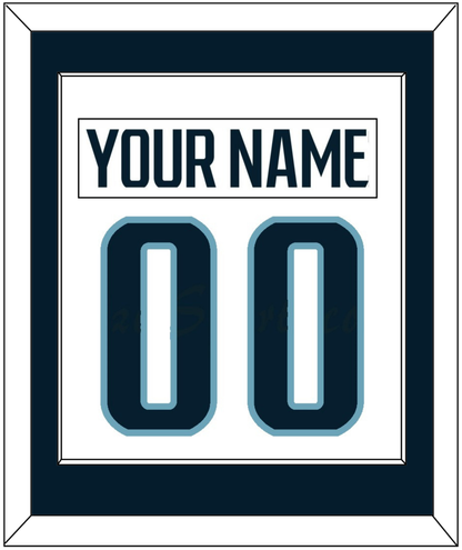 Seattle Nameplate & Number (Back) Combined - Road White - Essential Tier 1