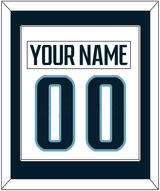 Seattle Nameplate & Number (Back) Combined - Road White - Essential Tier 1