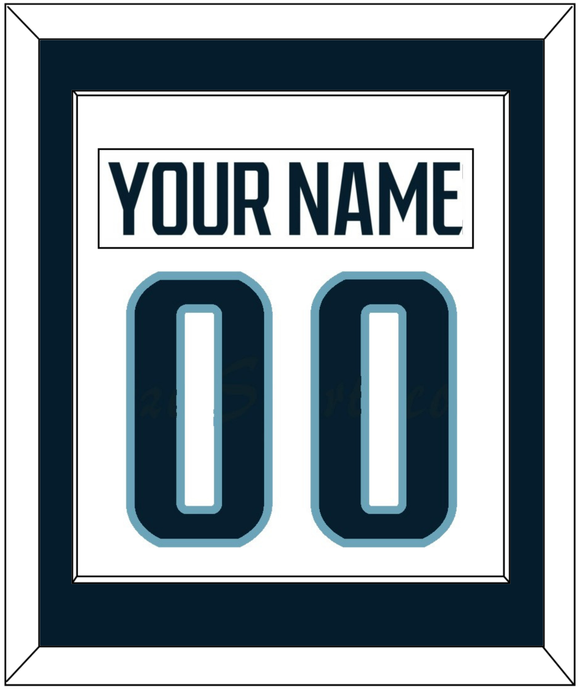 Seattle Nameplate & Number (Back) Combined - Road White - Single Mat 1