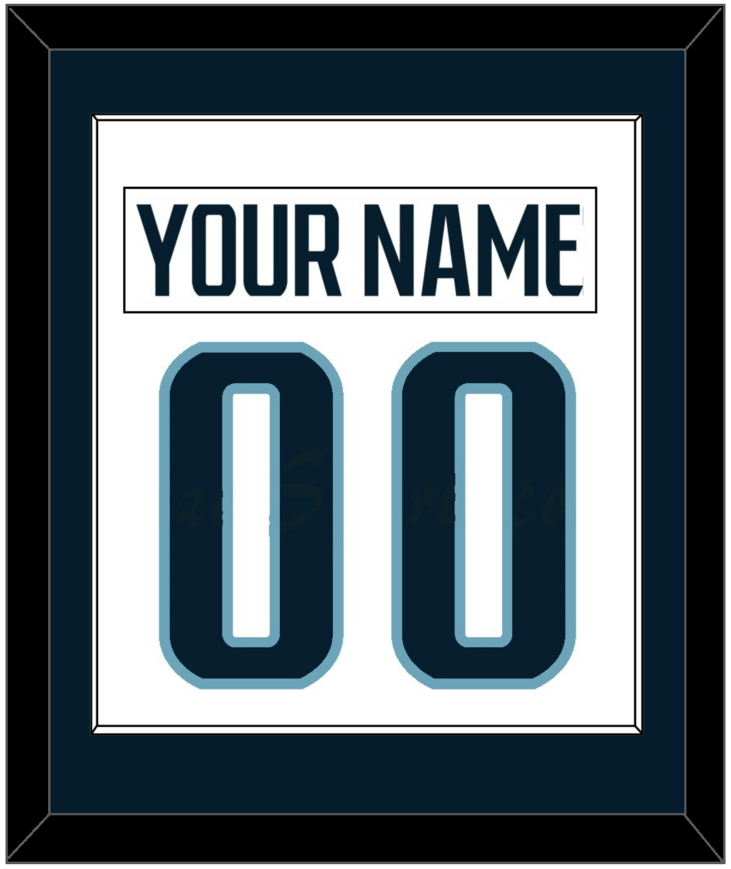 Seattle Nameplate & Number (Back) Combined - Road White - Essential Tier 1