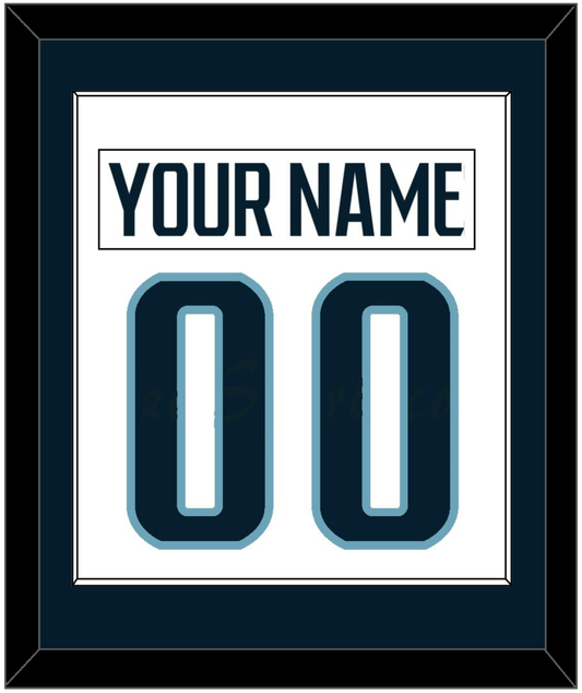 Seattle Nameplate & Number (Back) Combined - Road White - Essential Tier 1