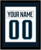 Seattle Nameplate & Number (Back) Combined - Road White - Single Mat 1