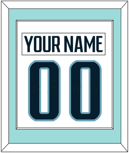 Seattle Nameplate & Number (Back) Combined - Road White - Essential Tier 2