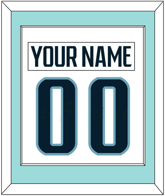 Seattle Nameplate & Number (Back) Combined - Road White - Essential Tier 2