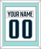 Seattle Nameplate & Number (Back) Combined - Road White - Single Mat 2