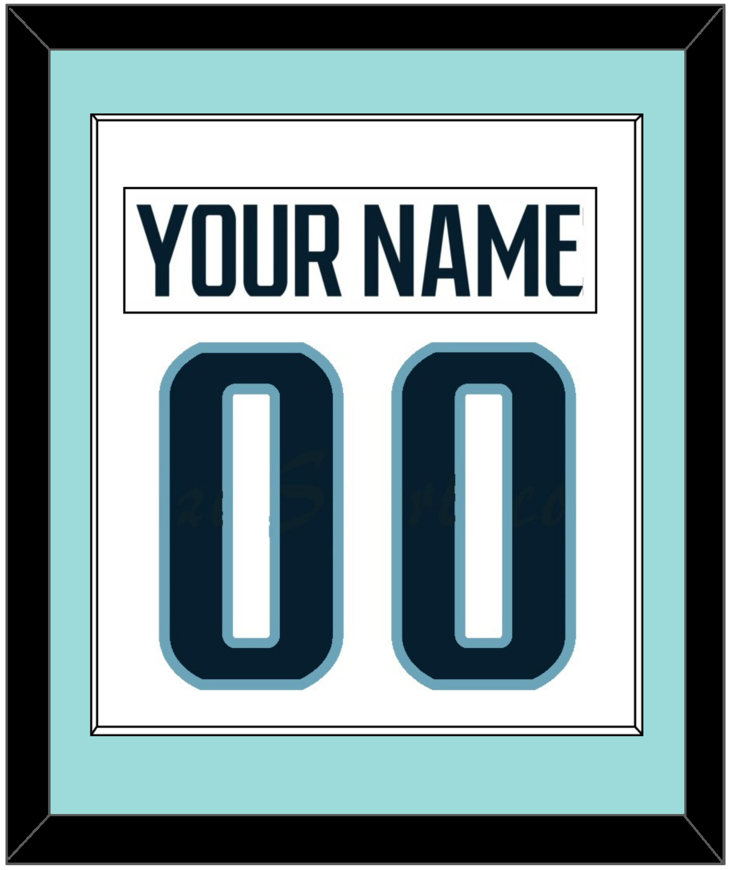 Seattle Nameplate & Number (Back) Combined - Road White - Essential Tier 2