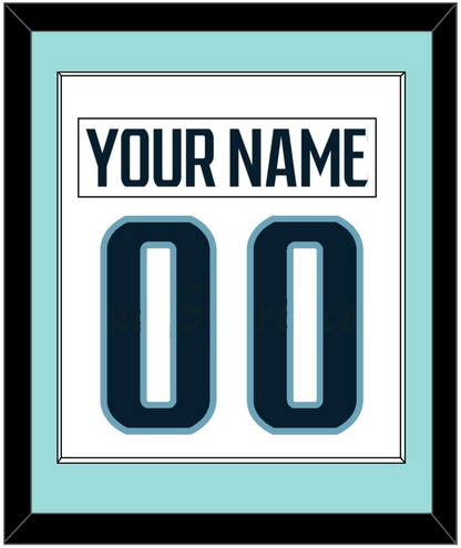 Seattle Nameplate & Number (Back) Combined - Road White - Essential Tier 2