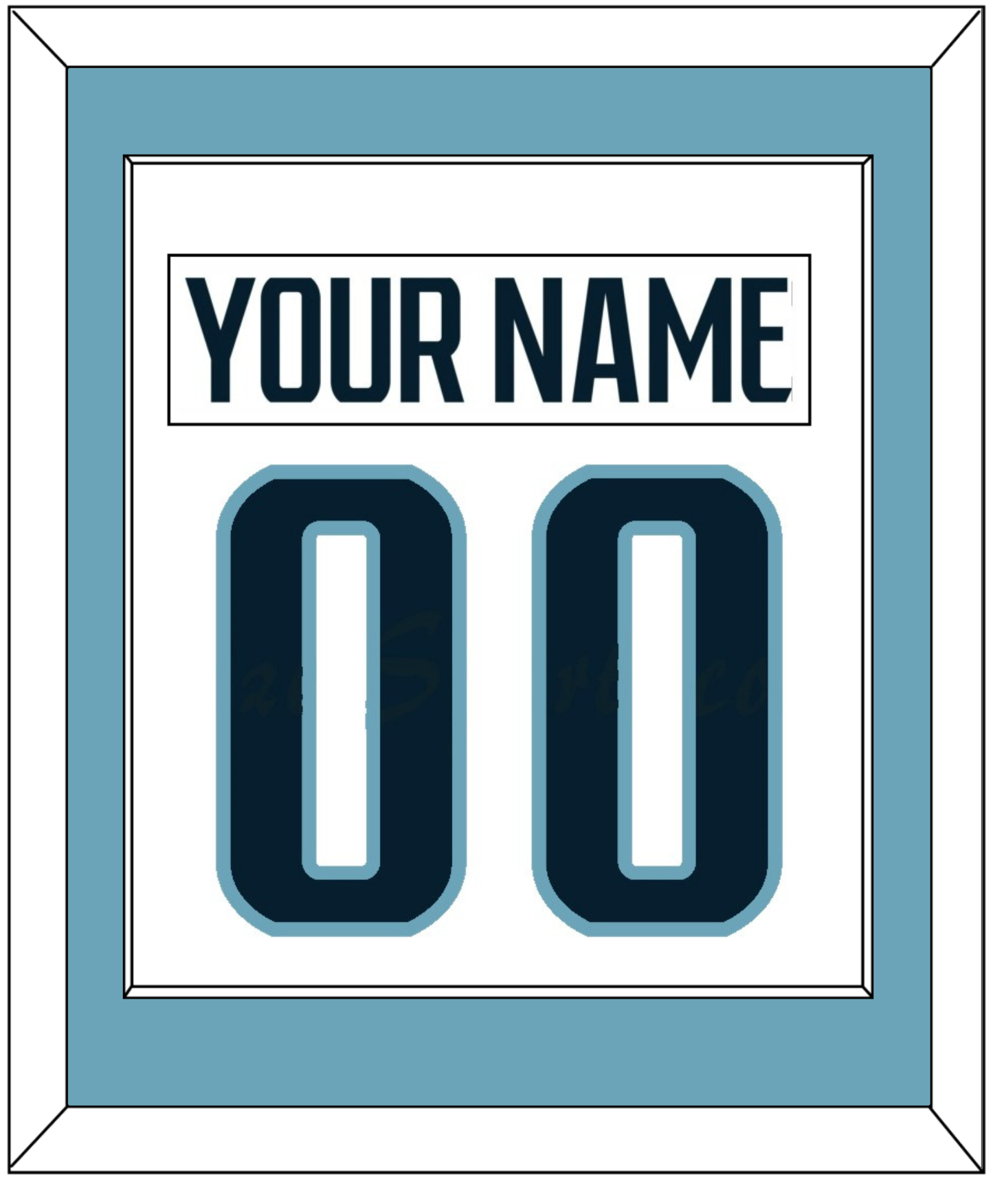 Seattle Nameplate & Number (Back) Combined - Road White - Essential Tier 3
