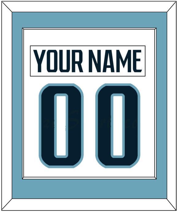 Seattle Nameplate & Number (Back) Combined - Road White - Single Mat 3