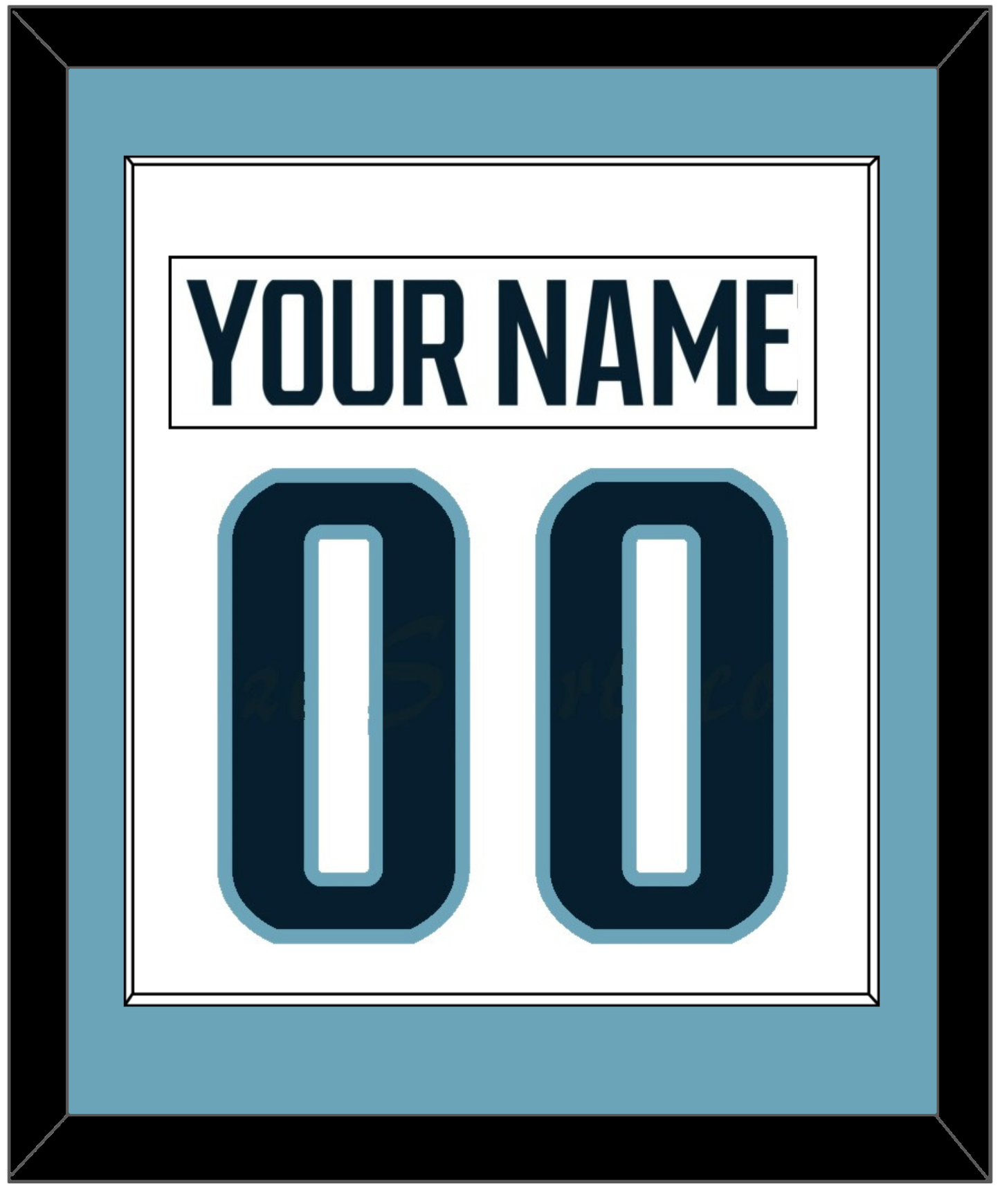 Seattle Nameplate & Number (Back) Combined - Road White - Essential Tier 3