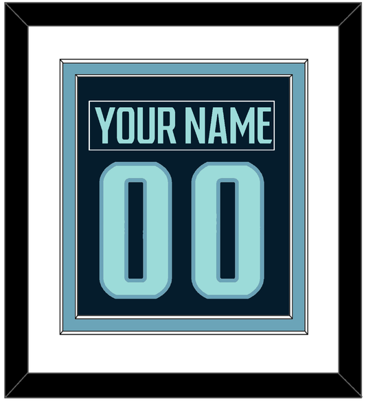 Seattle Nameplate & Number (Back) Combined - Home Navy - Signature Tier 1