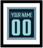 Seattle Nameplate & Number (Back) Combined - Home Navy - Double Mat 1