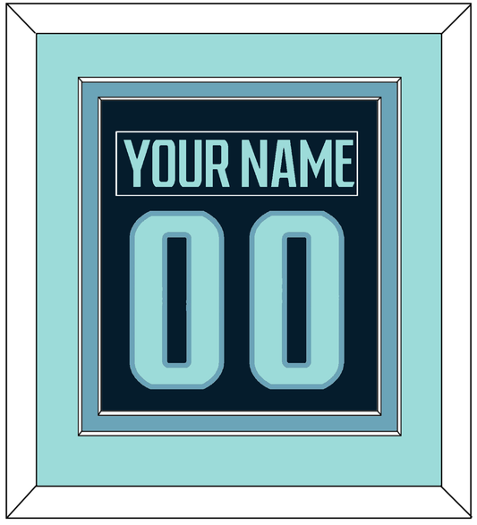 Seattle Nameplate & Number (Back) Combined - Home Navy - Signature Tier 2