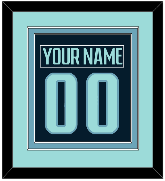 Seattle Nameplate & Number (Back) Combined - Home Navy - Signature Tier 2