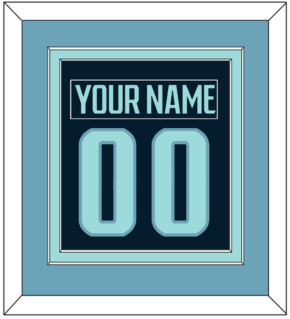 Seattle Nameplate & Number (Back) Combined - Home Navy - Signature Tier 3