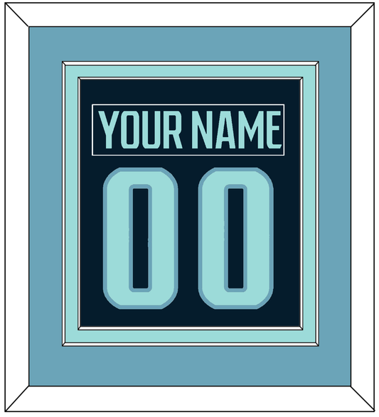 Seattle Nameplate & Number (Back) Combined - Home Navy - Signature Tier 3