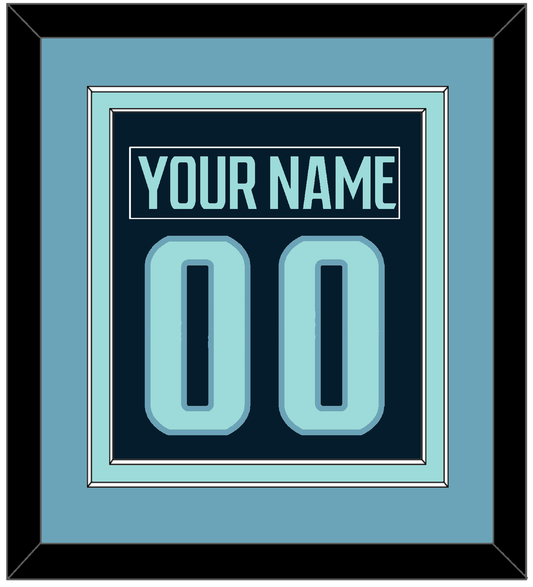 Seattle Nameplate & Number (Back) Combined - Home Navy - Signature Tier 3