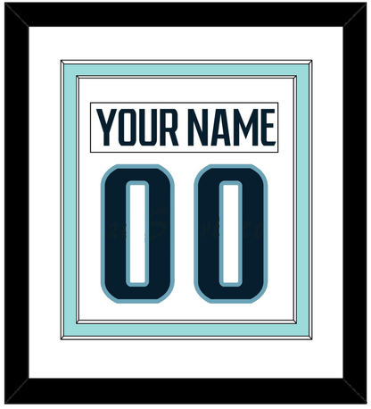 Seattle Nameplate & Number (Back) Combined - Road White - Signature Tier 1