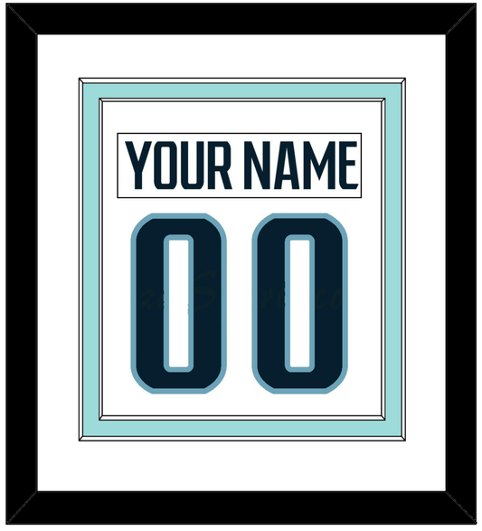 Seattle Nameplate & Number (Back) Combined - Road White - Signature Tier 1
