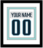 Seattle Nameplate & Number (Back) Combined - Road White - Double Mat 1