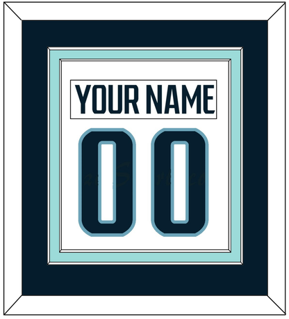 Seattle Nameplate & Number (Back) Combined - Road White - Signature Tier 2