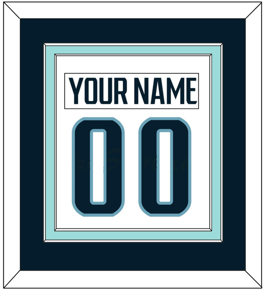 Seattle Nameplate & Number (Back) Combined - Road White - Signature Tier 2