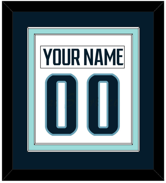 Seattle Nameplate & Number (Back) Combined - Road White - Signature Tier 2