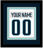 Seattle Nameplate & Number (Back) Combined - Road White - Double Mat 2