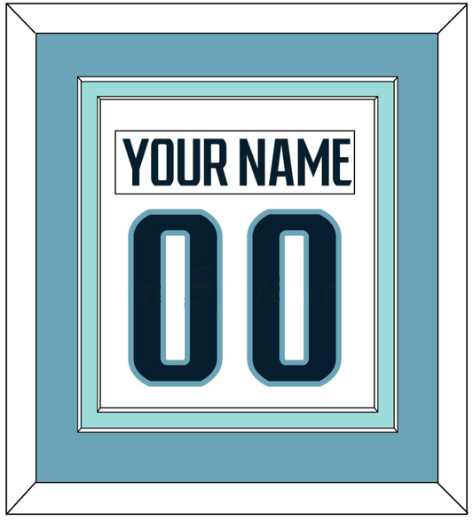 Seattle Nameplate & Number (Back) Combined - Road White - Signature Tier 3