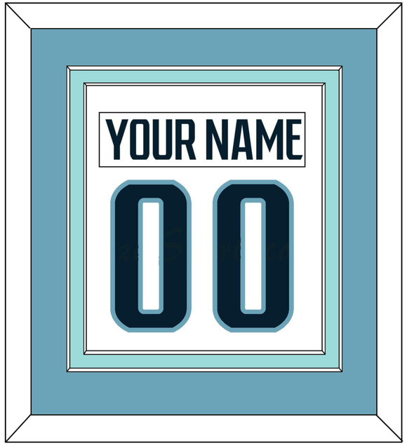 Seattle Nameplate & Number (Back) Combined - Road White - Double Mat 3