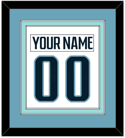 Seattle Nameplate & Number (Back) Combined - Road White - Signature Tier 3
