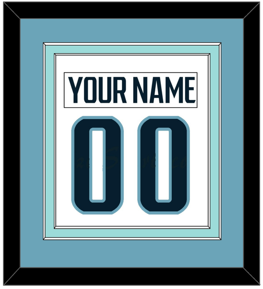 Seattle Nameplate & Number (Back) Combined - Road White - Signature Tier 3